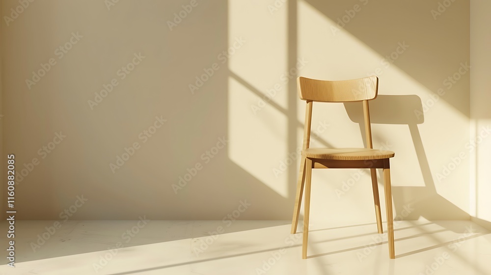 A clean and simple chair-table combination, made of light wood, placed on a white surface, HD resolution, A clean and simple chair-table combination, made of light wood, placed on a white surface, HD resolution,