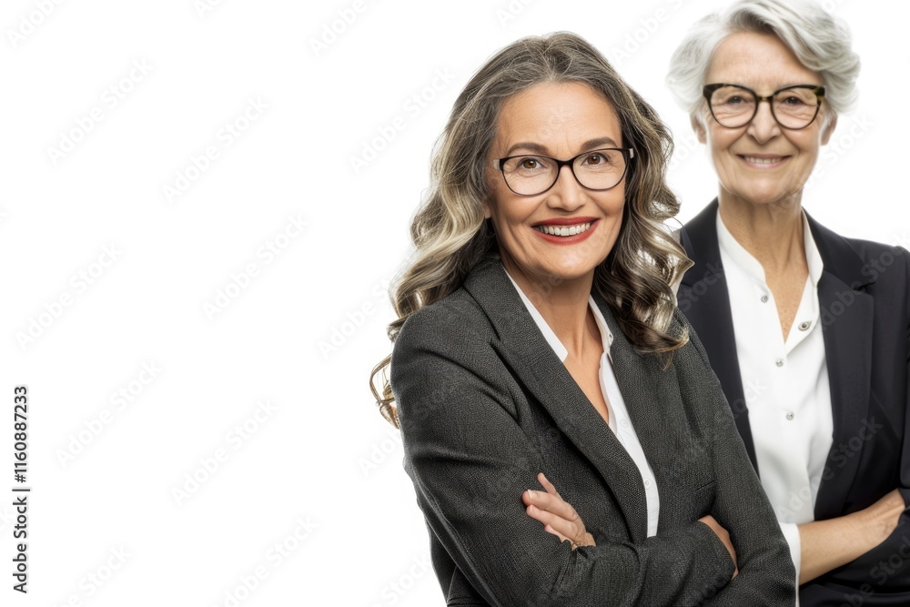 Confident professional woman smiling with arms crossed. Confident professional woman smiling with arms crossed.