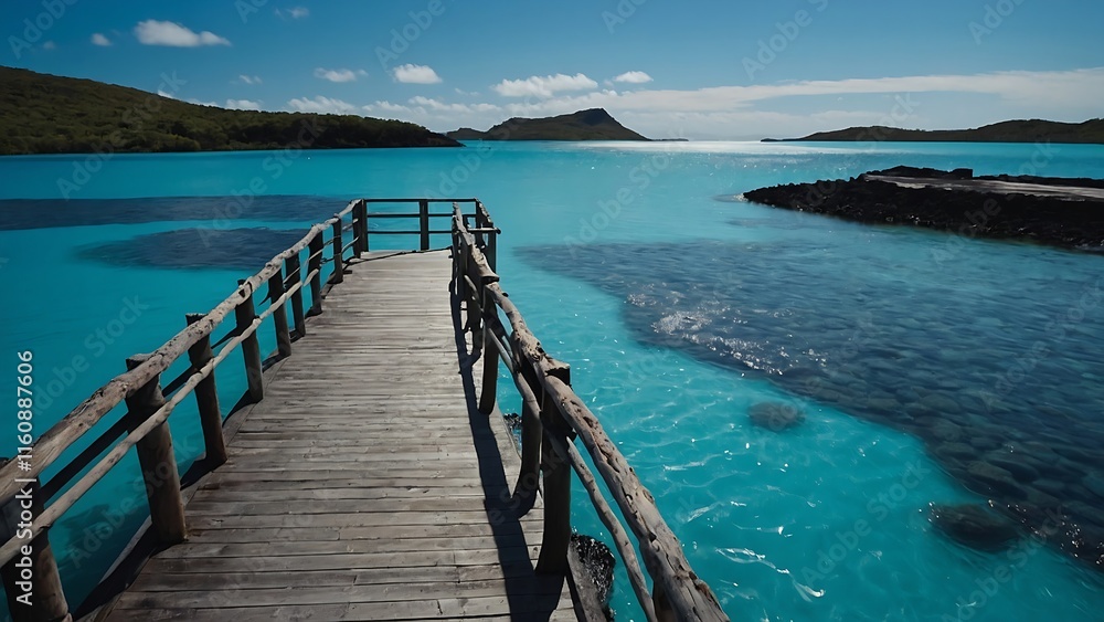 The blue lagoon's jetty