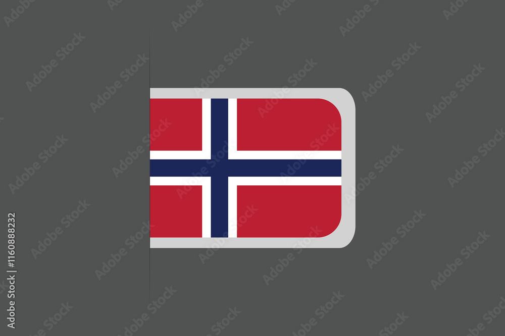 Obraz premium Norway flag, The flag of Norway, Flag of Norway national country symbol illustration Vector, Rectangle Norway flag illustration, Flat vector illustration 