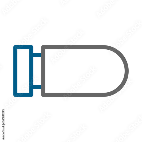Bullet icon. Concept of speed, power, and direction.