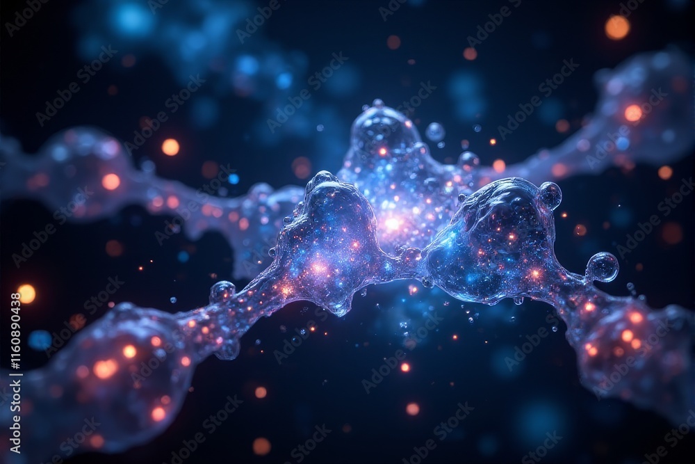 Quantum entanglement represented as abstract glowing threads