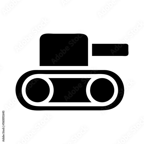 Military tank icon. Concept of war, army, and conflict.