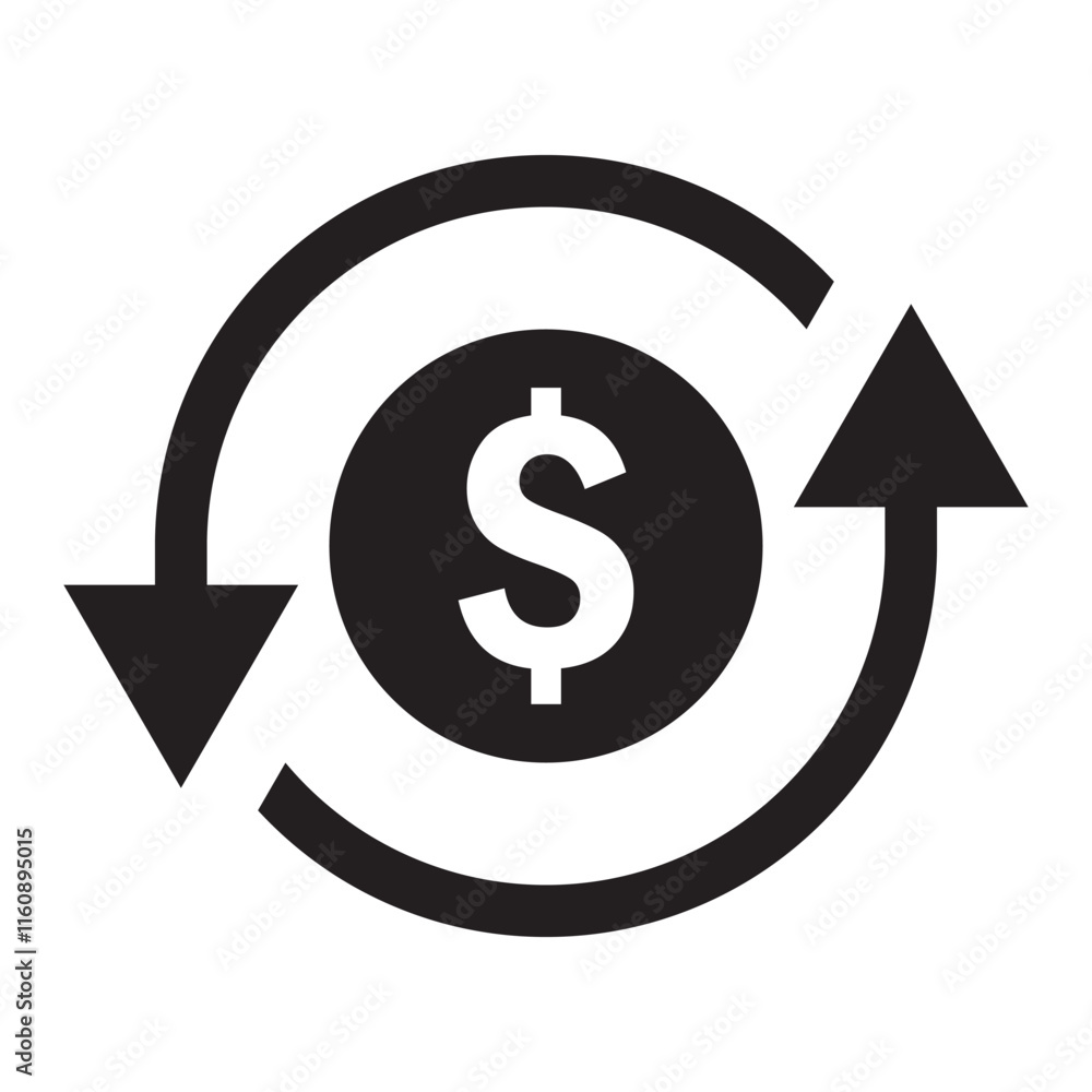American dollar currency or dollar symbol flat icon on isolated background American dollar currency or dollar symbol flat icon on isolated background