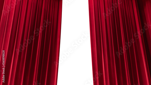 Grand Stage with spotlight Theatre on red curtain. Nightclub or cabaret show. Background for Presentation of a classic and luxurious work with performing arts. isolated with clipping path. photo