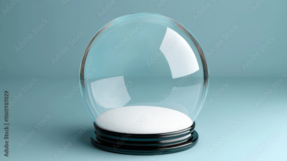 Empty Snow Globe - Pristine Sphere of Winter Holiday Charm Empty Snow Globe - Pristine Sphere of Winter Holiday Charm