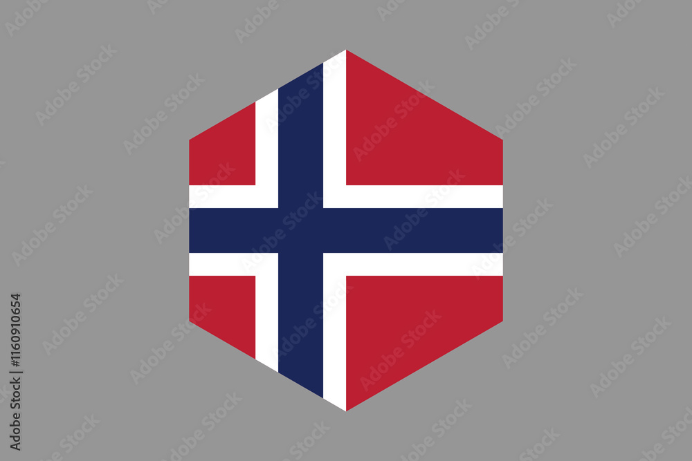 Obraz premium Norway flag sign, Norway flag vector graphic, Norway country flag is a symbol of freedom, National Norway flag, vector illustration 