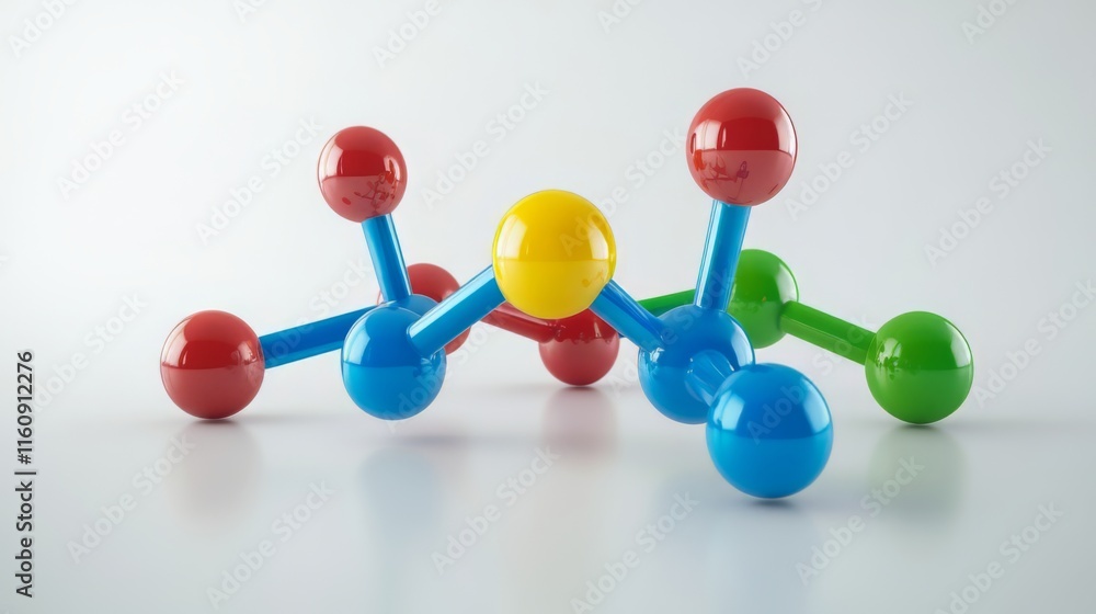 Colorful Molecular Structure Educational Visual Colorful Molecular Structure Educational Visual