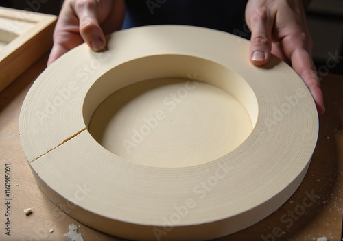 circular plate hollowed remove excess material center