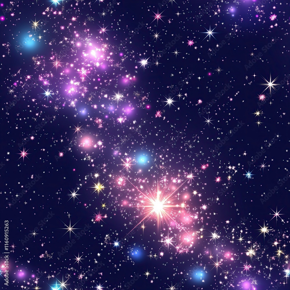 A seamless cluster of pastel stars with a central glowing star forming a radiant smile, creating a warm and dreamy cosmic ambiance A seamless cluster of pastel stars with a central glowing star forming a radiant smile, creating a warm and dreamy cosmic ambiance