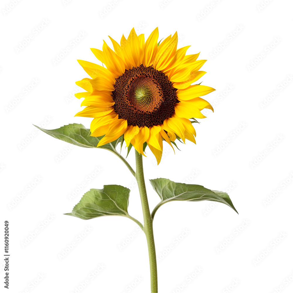 Obraz premium Sunflower on transparent background