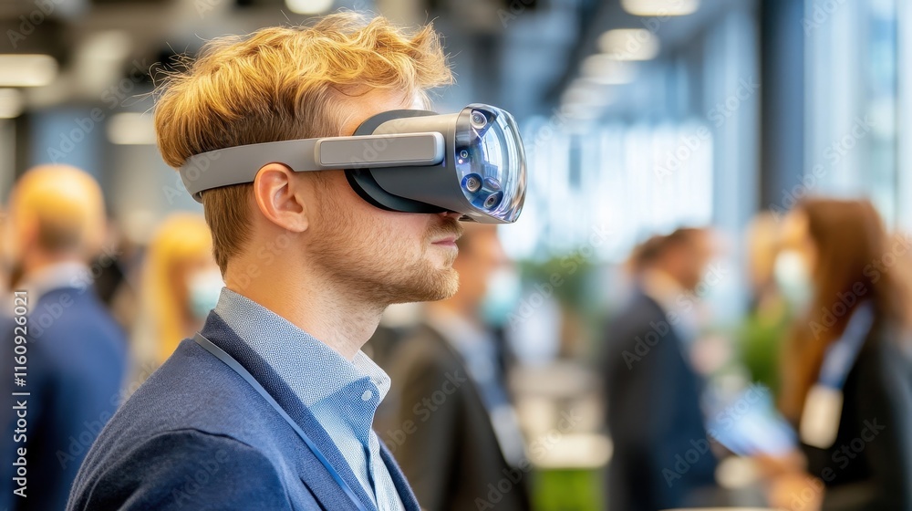 Business leaders in virtual reality workshops Business leaders in virtual reality workshops