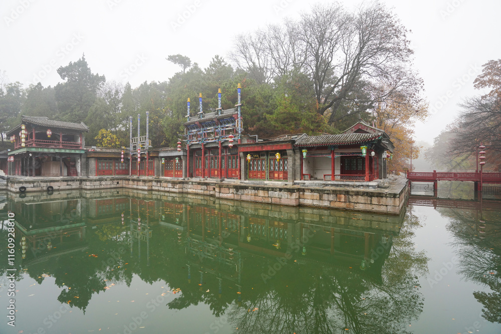 Scenery of Suzhou Street, Summer Palace, Beijing.