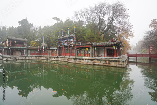 Scenery of Suzhou Street, Summer Palace, Beijing. photo