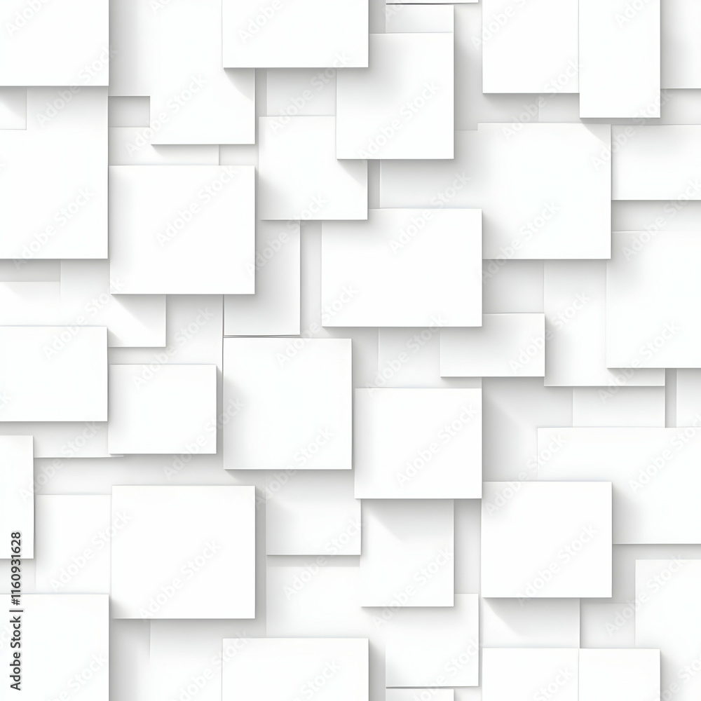 White Abstract 3D Square Background White Abstract 3D Square Background
