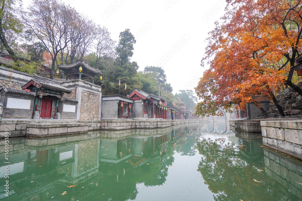 Scenery of Suzhou Street, Summer Palace, Beijing.
