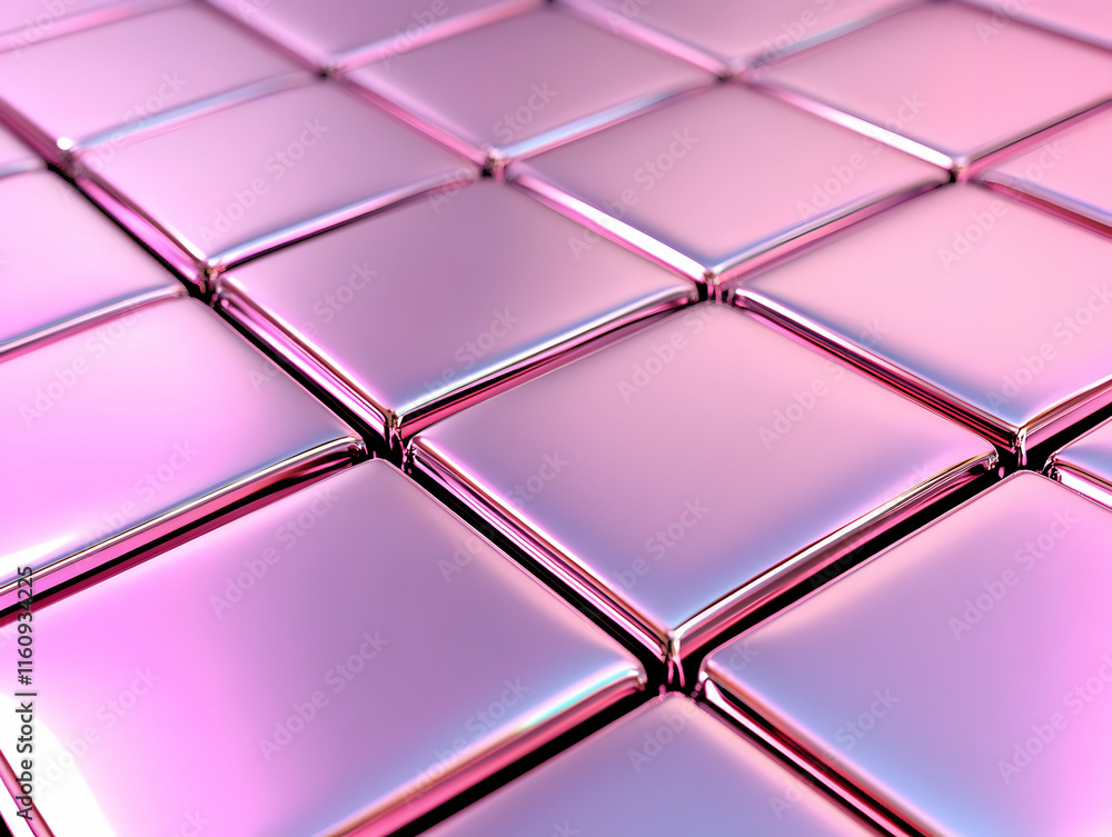 Pink Metallic Cubes 3D Illustration Pink Metallic Cubes 3D Illustration
