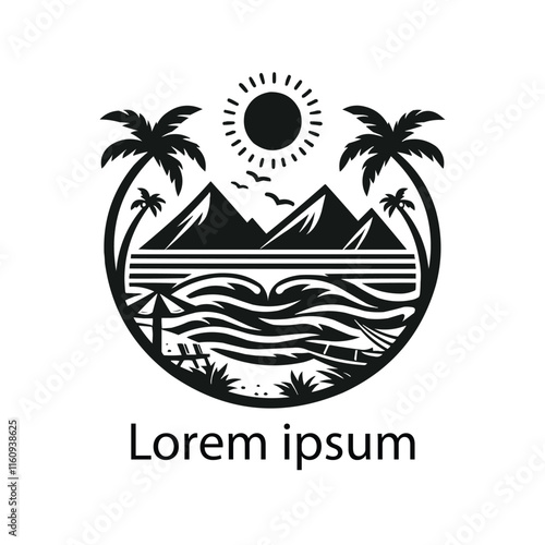 "Coastal Sea Beach Logo"
"Tropical Beach Logo Design"