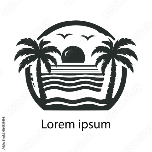 "Coastal Sea Beach Logo"
"Tropical Beach Logo Design"