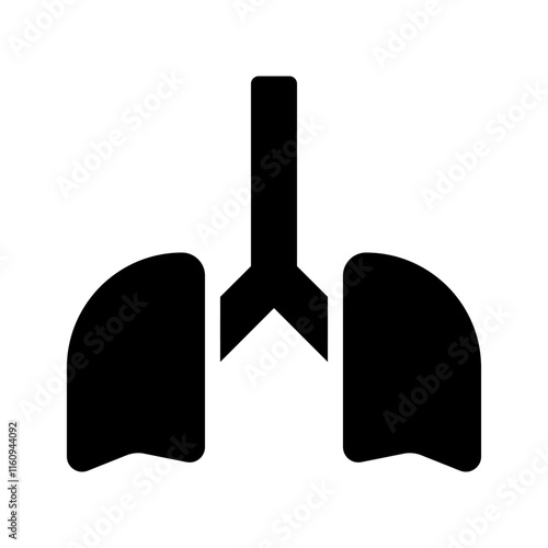Human lungs icon. Concept of respiratory system health and healthcare.