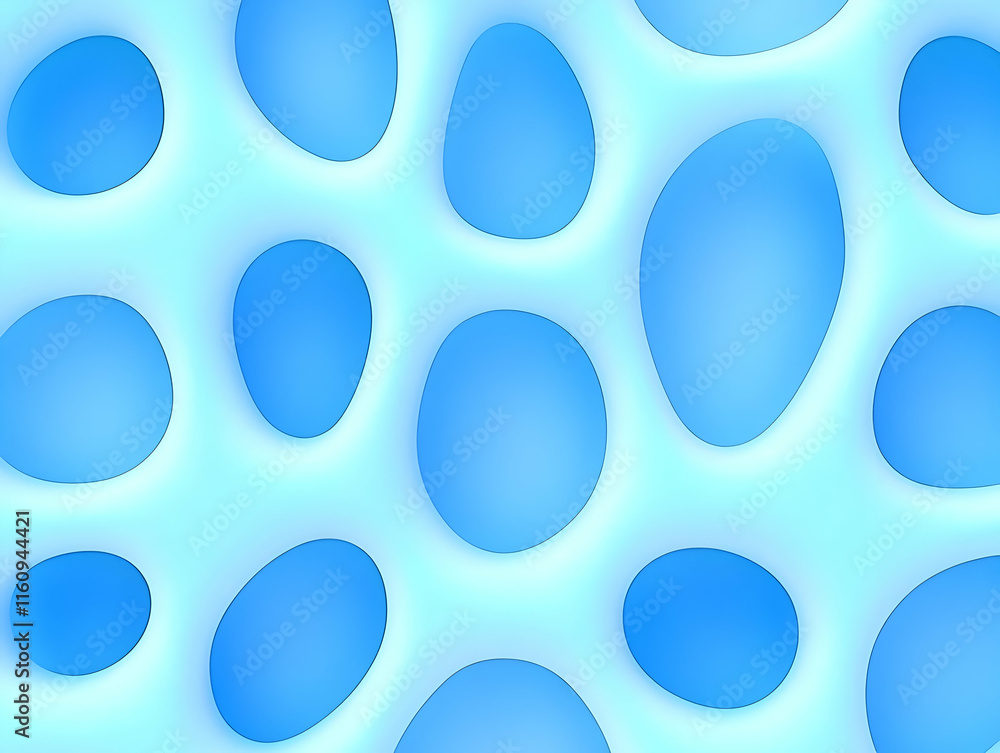 Abstract 3D Blue Bubbles Background Abstract 3D Blue Bubbles Background