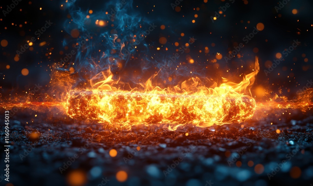 Flames dance in vibrant colors creating a mesmerizing visual display Flames dance in vibrant colors creating a mesmerizing visual display