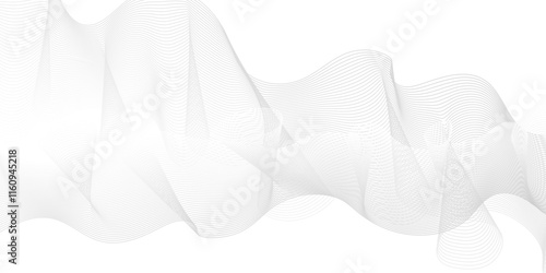 abstract smooth frequency isolated element creative blend curve flow line technology modern white web banner vector beautiful waveform light music energy design.