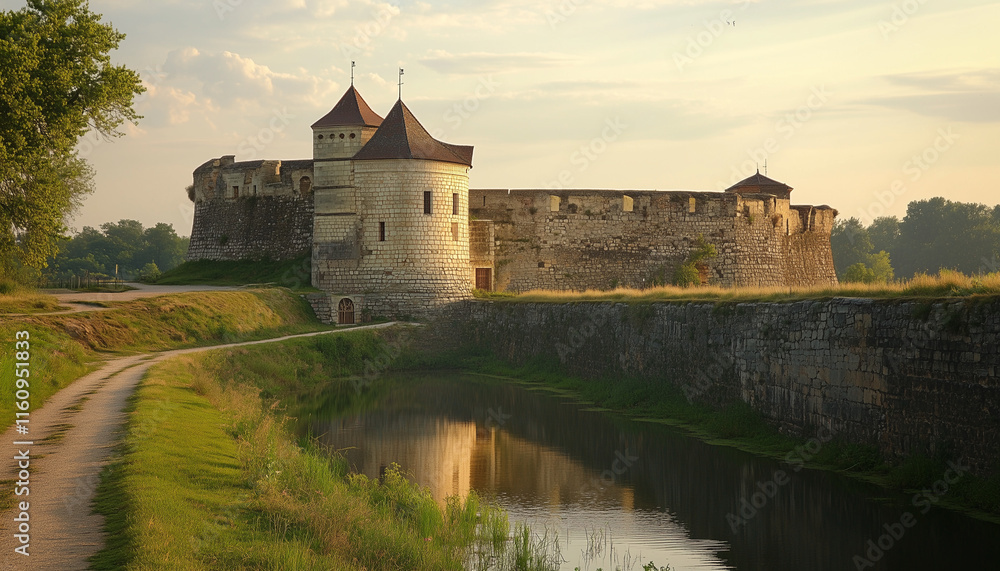 castle with a moat castle with a moat