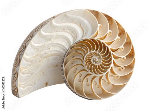 Nautilus Shell Spiral Geometry, Natures Divine Proportion, Golden Ratio photo