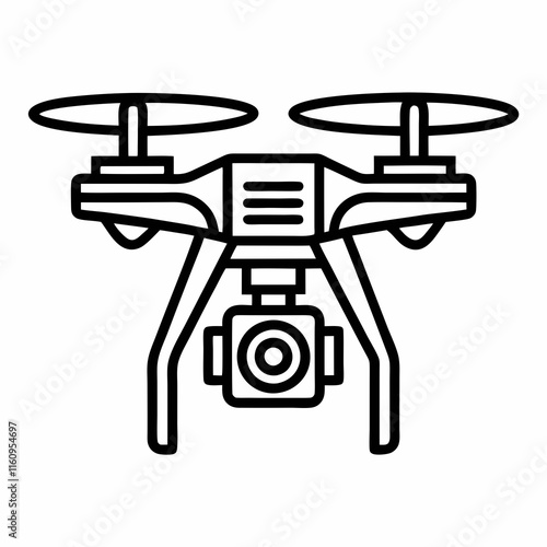 Camera Drone Icon for Vector Art