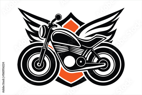 motorcycle racing emblem logo on a white background