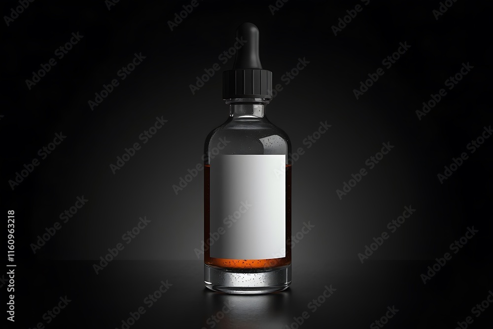 Amber Elixir: Glass Dropper Bottle Mockup Amber Elixir: Glass Dropper Bottle Mockup