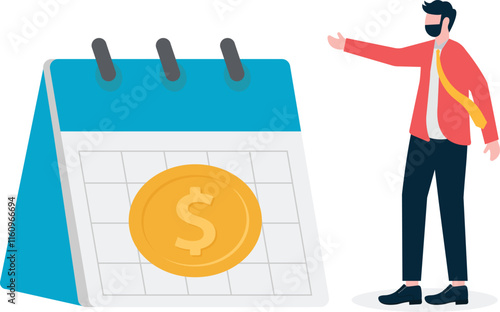 People pose in front of counterfeit money posters, a metaphor for flaunting wealth for ponzi. Simple flat conceptual illustration.

