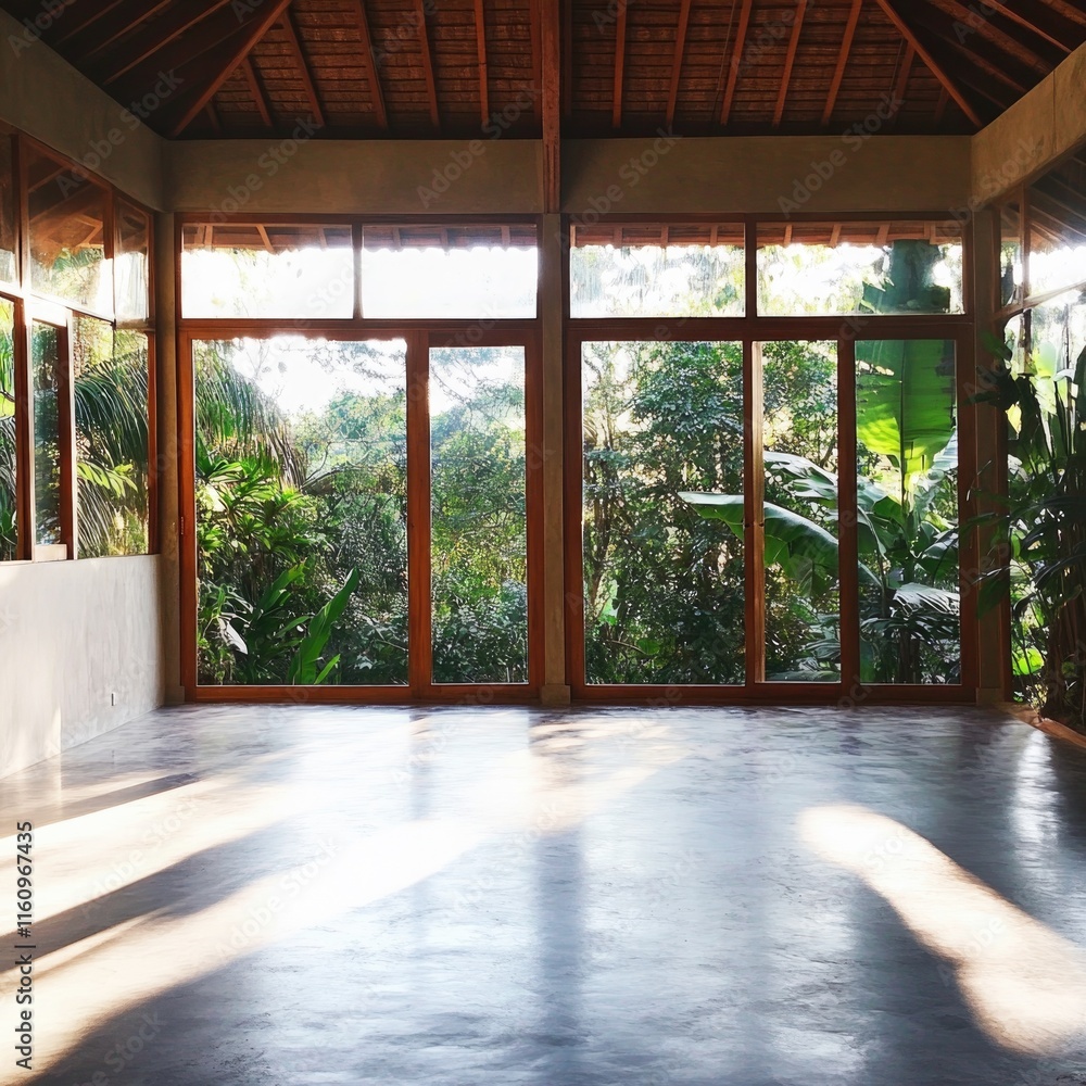 Bright, spacious interior blends modern design with natural surr Bright, spacious interior blends modern design with natural surr