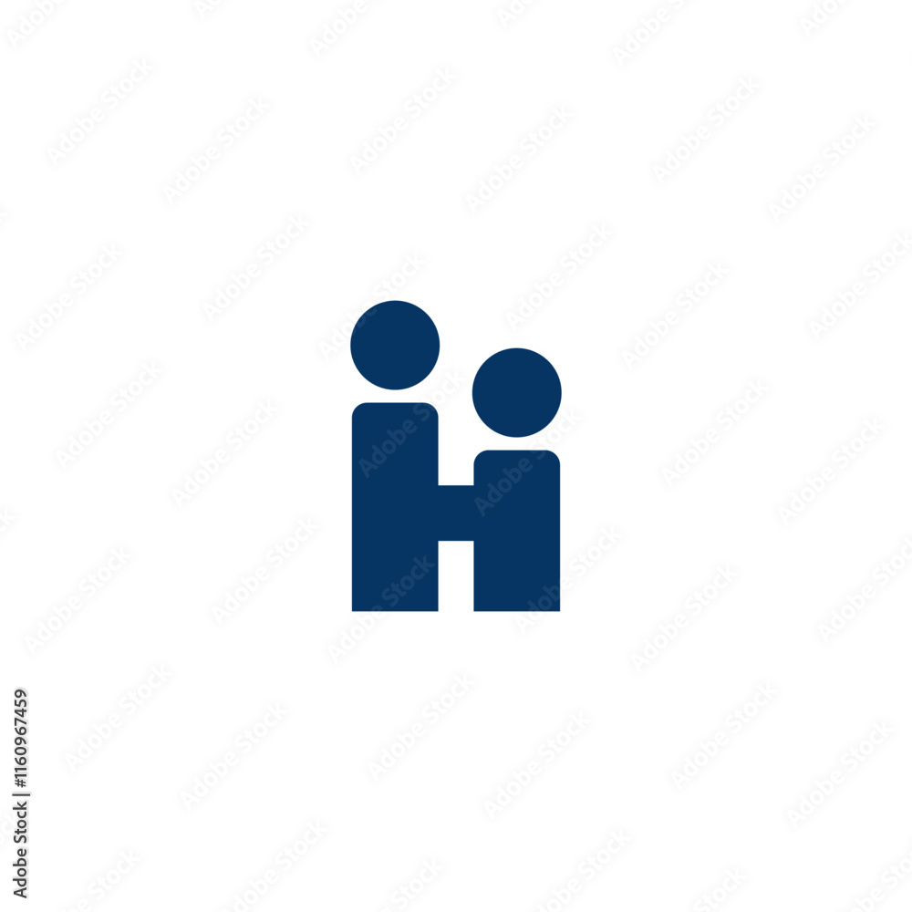 letter H people holding hands. help logo, together. strength. unity. partner. success. guiding. learning. logo company special letter H people holding hands. help logo, together. strength. unity. partner. success. guiding. learning. logo company special