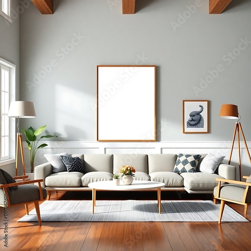 Modern Living Room Mockup 