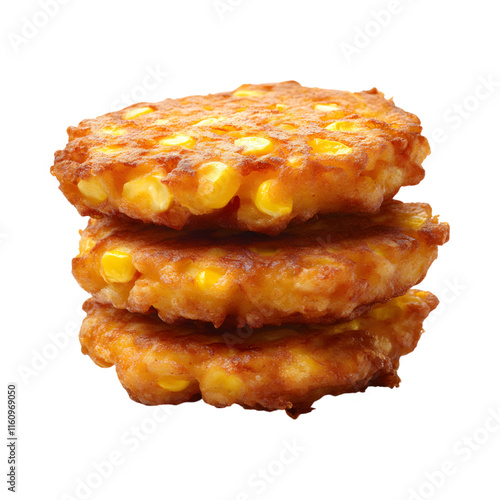 Sweet deep fried corn isolated on transparent background photo