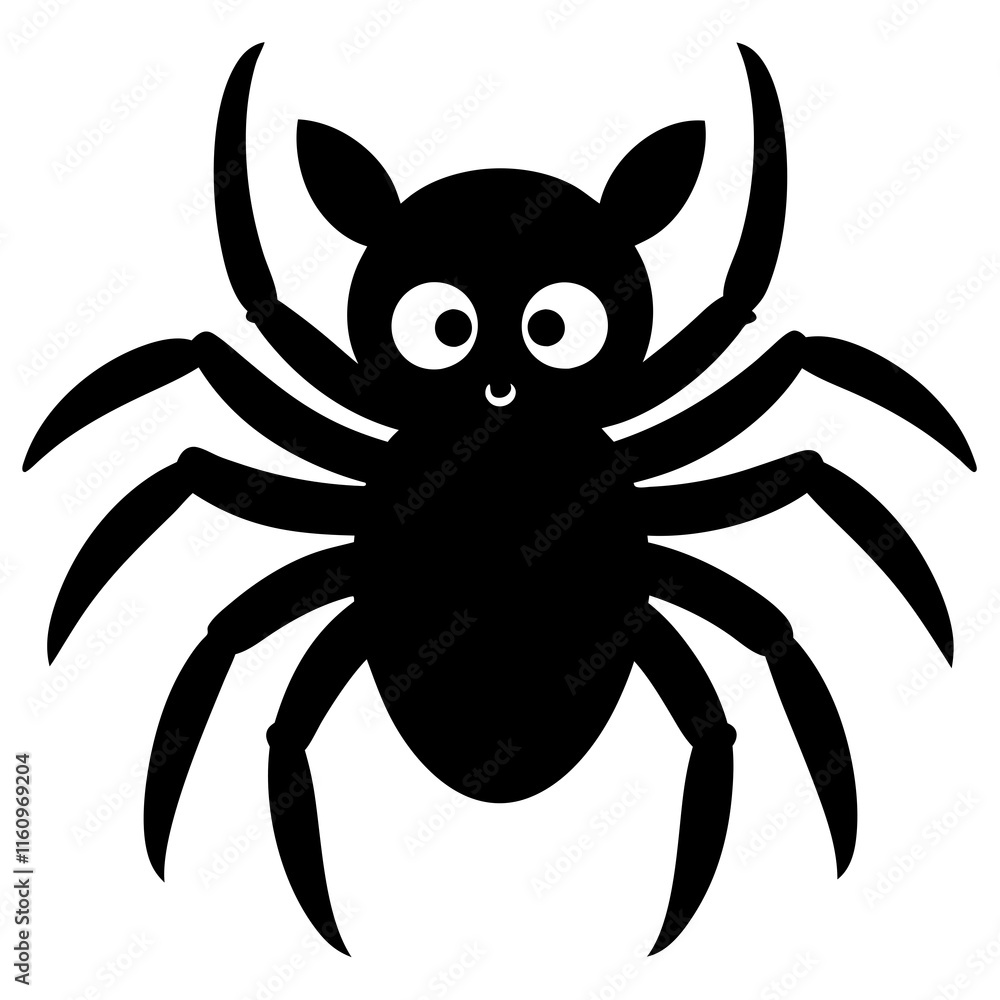 crab spider cartoon isolated crab spider cartoon isolated