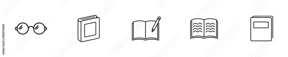 Book Icon Set: Reading Collection Book Icon Set: Reading Collection