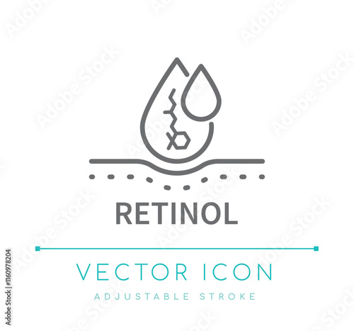 Retinol Line Icon