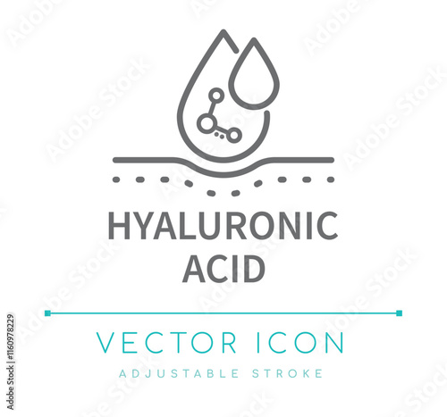 Hyaluronic Acid Line Icon