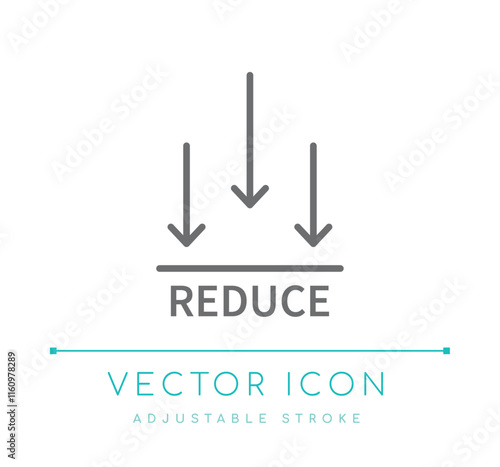 Reduce Badge Line Icon
