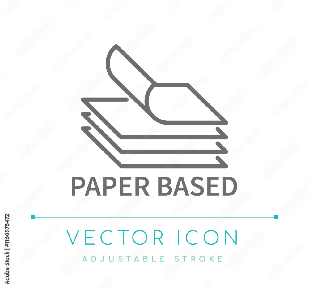 Paper Based Line Icon Paper Based Line Icon