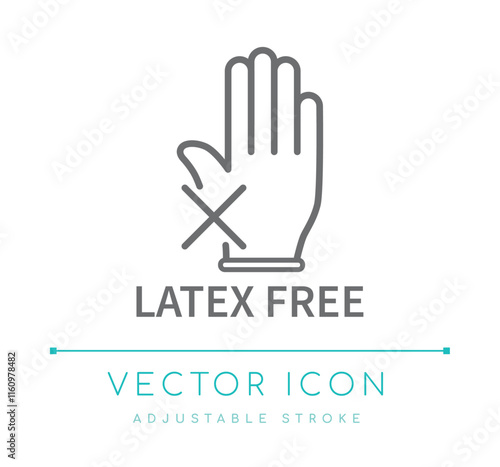 Latex Free Line Icon