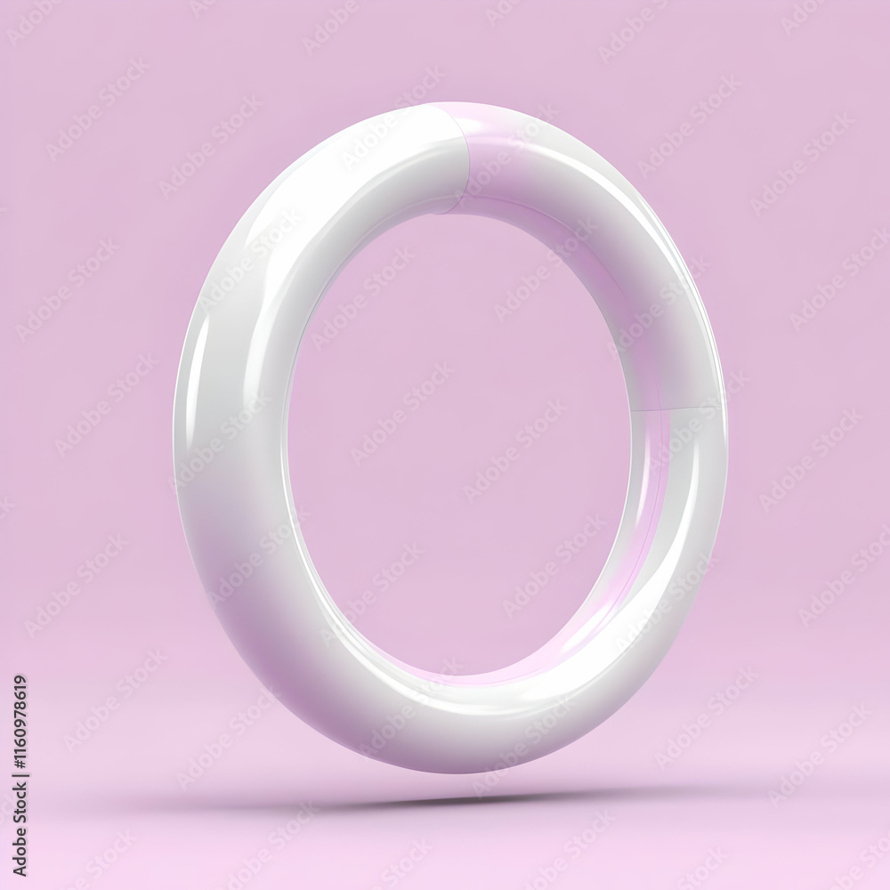 3D White Pink Ring Abstract Background 3D White Pink Ring Abstract Background