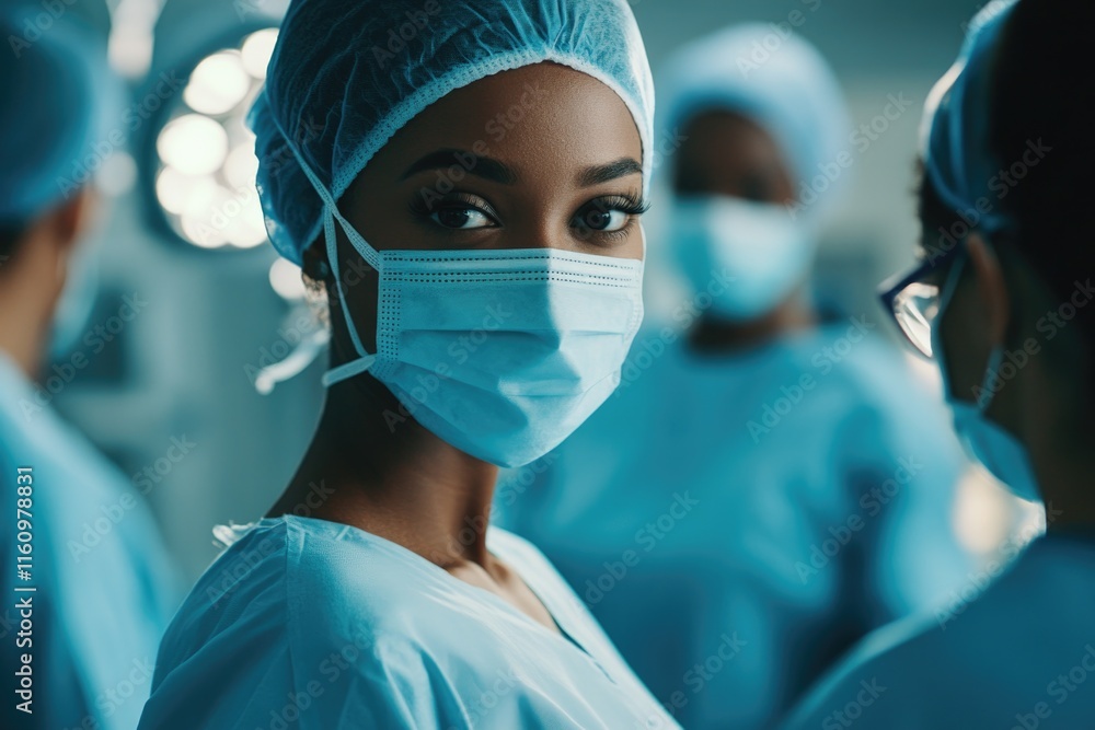 Focused healthcare professional in surgical setting, showcasing Focused healthcare professional in surgical setting, showcasing