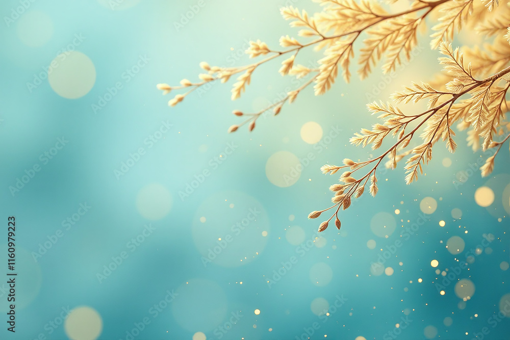 vibrant golden hues dance across soft blue background vintage vibrant golden hues dance across soft blue background vintage