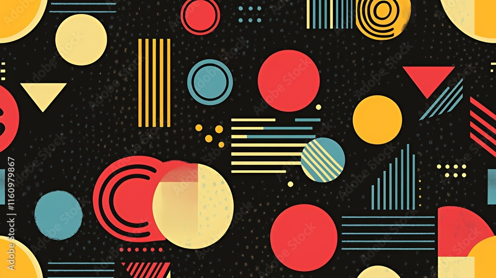 Abstract Geometric Design With Circles Lines And Triangles Abstract Geometric Design With Circles Lines And Triangles