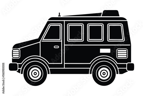 Rescue Vehicle vector art silhouette.eps