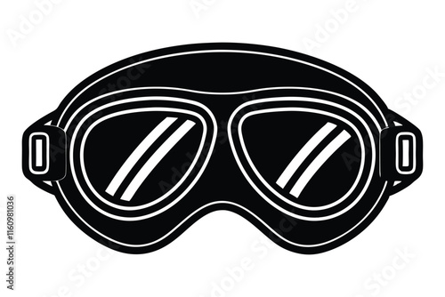 Firefighter Goggles vector art silhouette.eps
